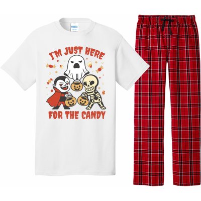 I'm Just Here For The Candy Halloween Costume Funny Pajama Set