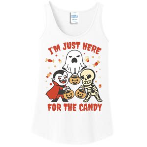 I'm Just Here For The Candy Halloween Costume Funny Ladies Essential Tank