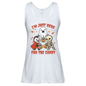 I'm Just Here For The Candy Halloween Costume Funny Ladies Essential Flowy Tank