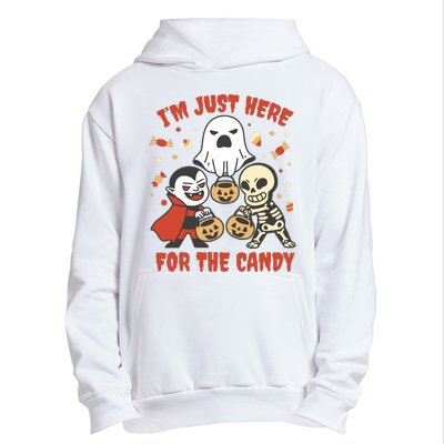 I'm Just Here For The Candy Halloween Costume Funny Urban Pullover Hoodie