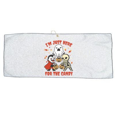 I'm Just Here For The Candy Halloween Costume Funny Large Microfiber Waffle Golf Towel