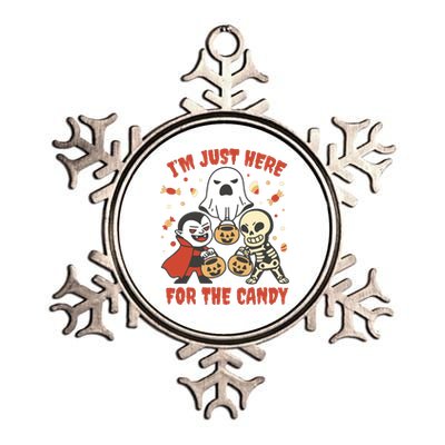 I'm Just Here For The Candy Halloween Costume Funny Metallic Star Ornament