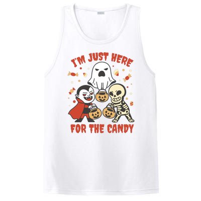 I'm Just Here For The Candy Halloween Costume Funny PosiCharge Competitor Tank