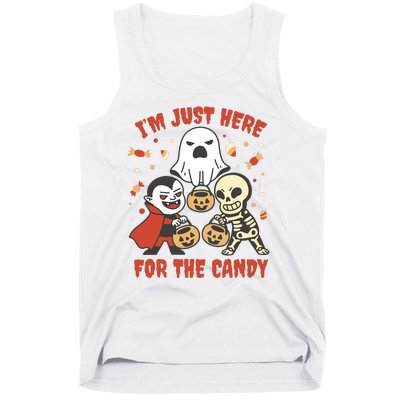 I'm Just Here For The Candy Halloween Costume Funny Tank Top