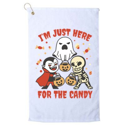 I'm Just Here For The Candy Halloween Costume Funny Golf Towel