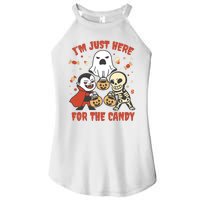 I'm Just Here For The Candy Halloween Costume Funny Women's Perfect Tri Rocker Tank