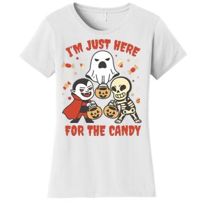 I'm Just Here For The Candy Halloween Costume Funny Women's T-Shirt