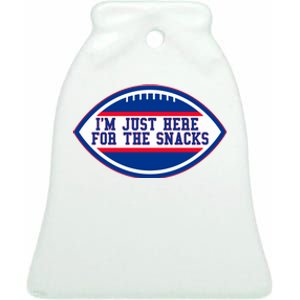 IM Just Here For The Snacks Ceramic Bell Ornament