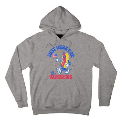 IM Just Here For The Wieners Funny Fourth Of July Hot Dog Tall Hoodie