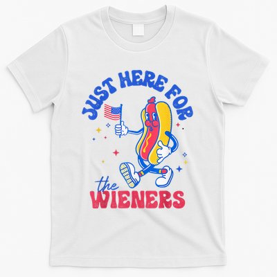 IM Just Here For The Wieners Funny Fourth Of July Hot Dog T-Shirt