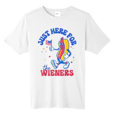 IM Just Here For The Wieners Funny Fourth Of July Hot Dog Tall Fusion ChromaSoft Performance T-Shirt