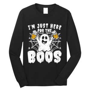 IM Just Here For The Boos Funny Halloween Long Sleeve Shirt