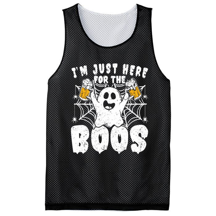 IM Just Here For The Boos Funny Halloween Mesh Reversible Basketball Jersey Tank