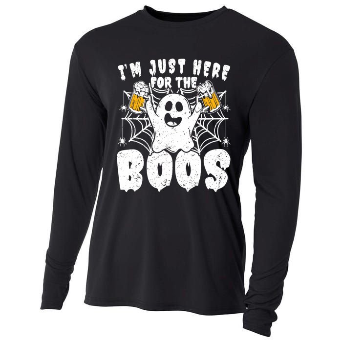 IM Just Here For The Boos Funny Halloween Cooling Performance Long Sleeve Crew