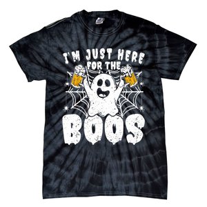 IM Just Here For The Boos Funny Halloween Tie-Dye T-Shirt