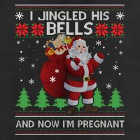I Jingled His Bells IM Pregnant Ugly Xmas Sweater Funny 11oz C Handle Ceramic Mug