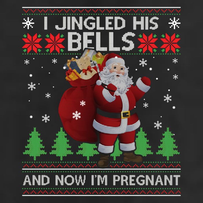 I Jingled His Bells IM Pregnant Ugly Xmas Sweater Funny 11oz C Handle Ceramic Mug