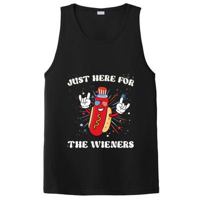 IM Just Here For The Wieners Fourth Of July Hot Dog PosiCharge Competitor Tank