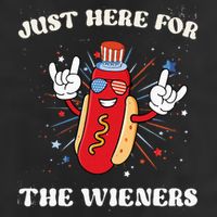 IM Just Here For The Wieners Fourth Of July Hot Dog Golf Towel