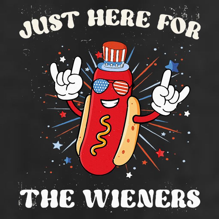 IM Just Here For The Wieners Fourth Of July Hot Dog Golf Towel