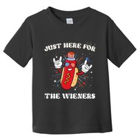 IM Just Here For The Wieners Fourth Of July Hot Dog Toddler T-Shirt