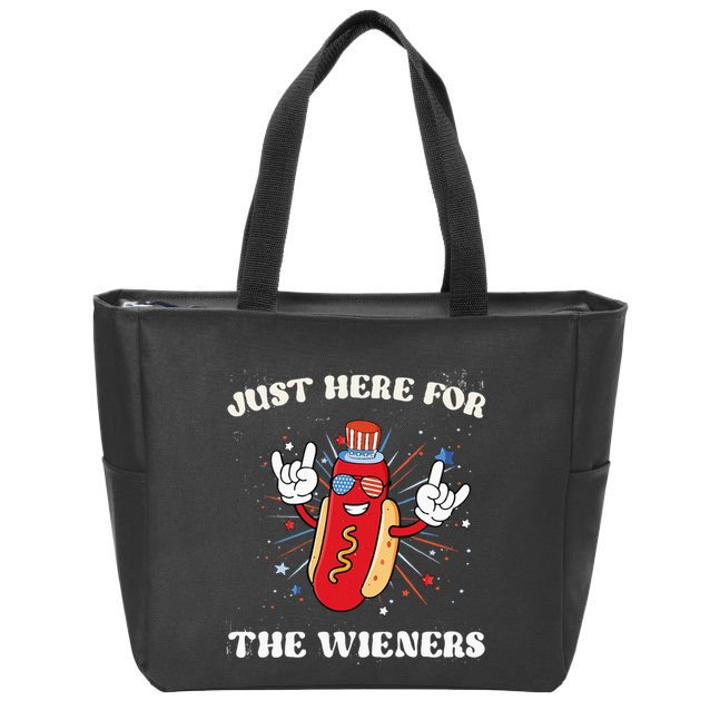 IM Just Here For The Wieners Fourth Of July Hot Dog Zip Tote Bag