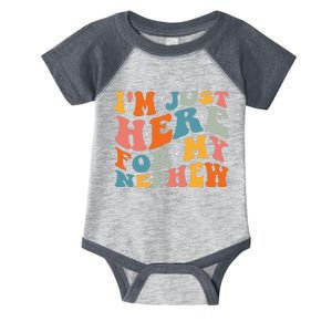 IM Just Here For My Nephew Infant Baby Jersey Bodysuit