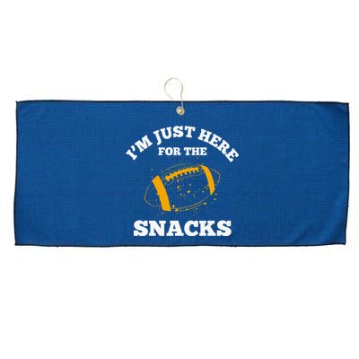 I'm Just Here For The Snacks Football Funny Fantasy League Large Microfiber Waffle Golf Towel