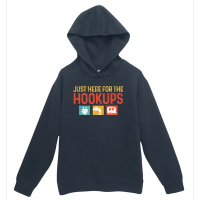 I'm Just Here For The Hookups Funny Camp RV Camper Camping Urban Pullover Hoodie