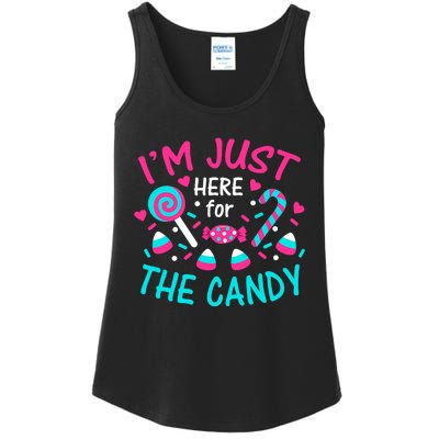 IM Just Here For The Candy Halloween Ladies Essential Tank