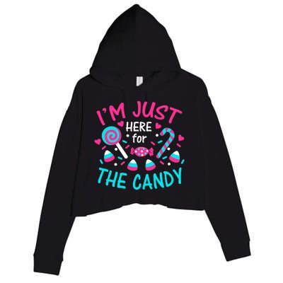 IM Just Here For The Candy Halloween Crop Fleece Hoodie