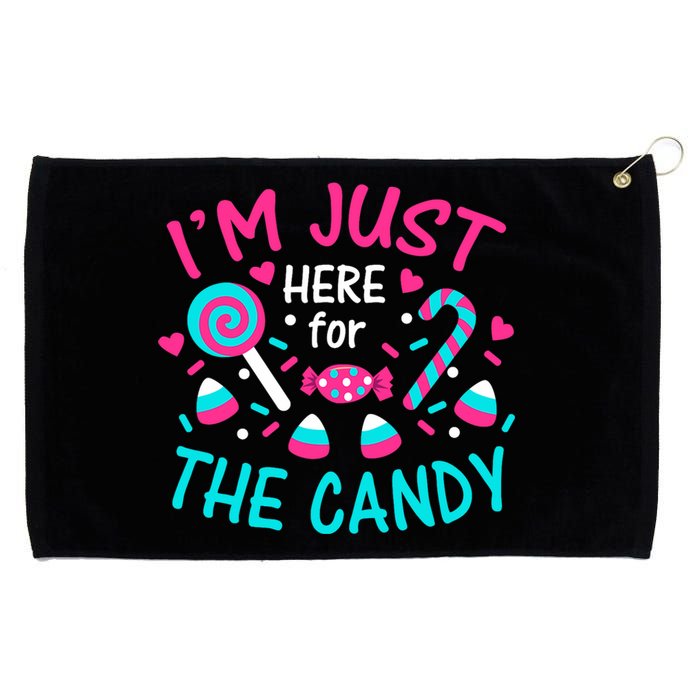 IM Just Here For The Candy Halloween Grommeted Golf Towel