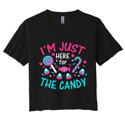 IM Just Here For The Candy Halloween Women's Crop Top Tee