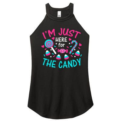 IM Just Here For The Candy Halloween Women’s Perfect Tri Rocker Tank