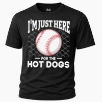 I'm Just Here For The Hot Dogs Summer Baseball Game Hotdog Cooling Performance Crew T-Shirt