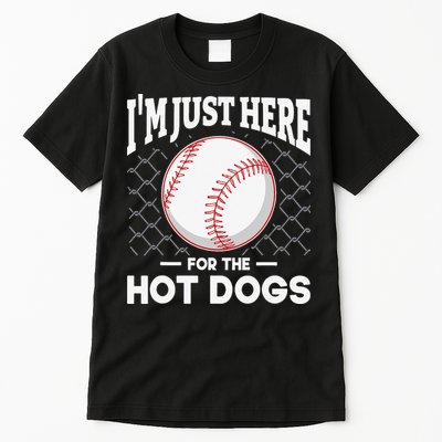 I'm Just Here For The Hot Dogs Summer Baseball Game Hotdog Tall T-Shirt
