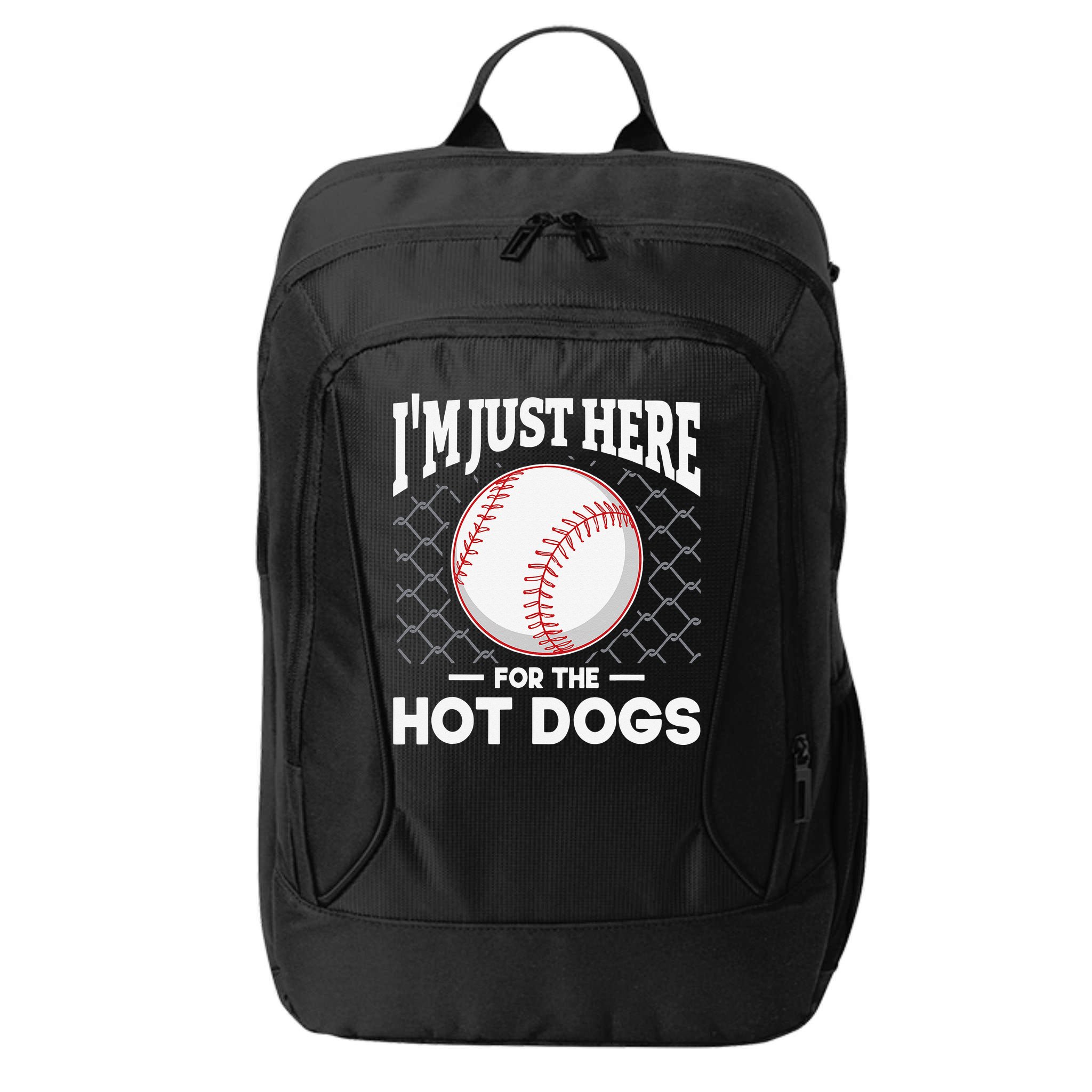 I'm Just Here For The Hot Dogs Summer Baseball Game Hotdog City Backpack
