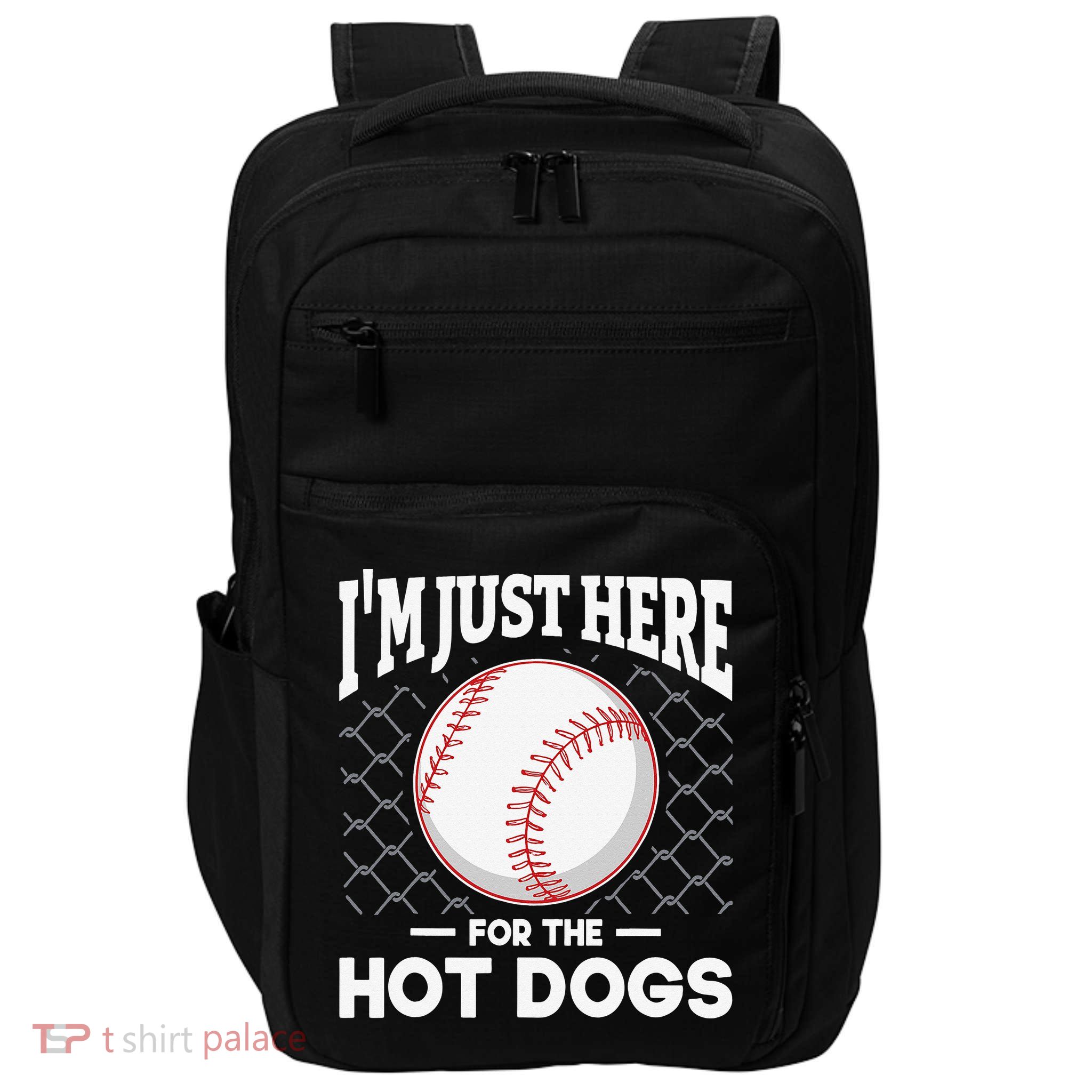 I'm Just Here For The Hot Dogs Summer Baseball Game Hotdog Impact Tech Backpack