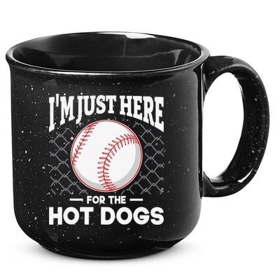I'm Just Here For The Hot Dogs Summer Baseball Game Hotdog 15oz Campfire Ceramic Mug
