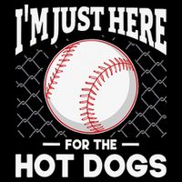 I'm Just Here For The Hot Dogs Summer Baseball Game Hotdog 16 in Basic Backpack