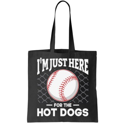 I'm Just Here For The Hot Dogs Summer Baseball Game Hotdog Bag