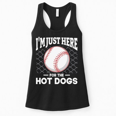 I'm Just Here For The Hot Dogs Summer Baseball Game Hotdog Womens Tank Top