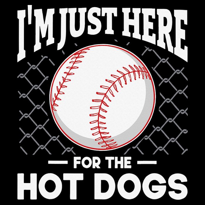 I'm Just Here For The Hot Dogs Summer Baseball Game Hotdog Zip Tote Bag