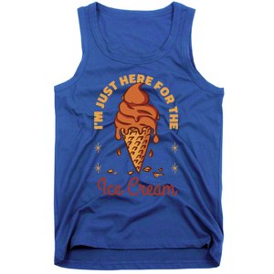 Im Just Here For The Ice Cream Funny Cruise Vacation Cool Gift Tank Top