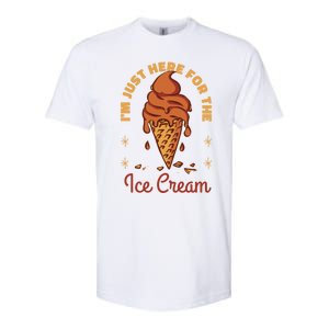 Im Just Here For The Ice Cream Funny Cruise Vacation Cool Gift Softstyle CVC T-Shirt