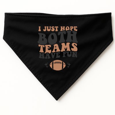 I just hope both teams have fun funny American football USA-Made Doggie Bandana