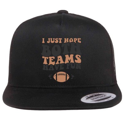 I just hope both teams have fun funny American football Flatbill Hat