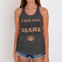 I just hope both teams have fun funny American football Women's Knotted Racerback Tank