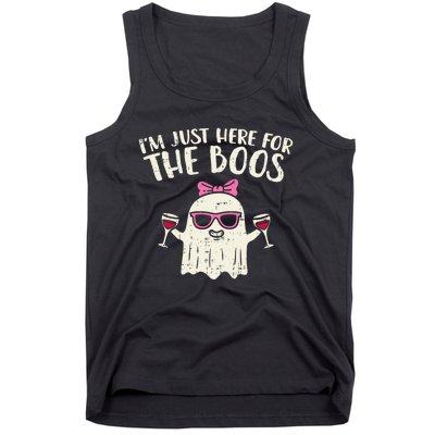 Im Just Here For The Boos Funny Halloween Costume For Women Tank Top