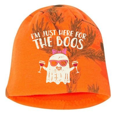 Im Just Here For The Boos Funny Halloween Costume For Women Kati - Camo Knit Beanie